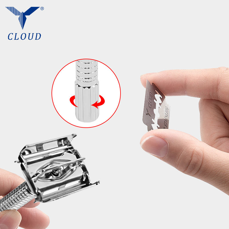 Navaja Manual de Acero Inoxidable de Doble Filo con Apertura de Giro en Forma de T 74