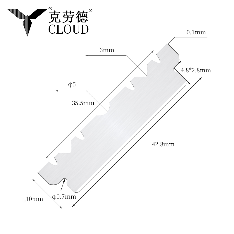 Cuchillas de Afeitar Super Afiladas Half 74 Blade