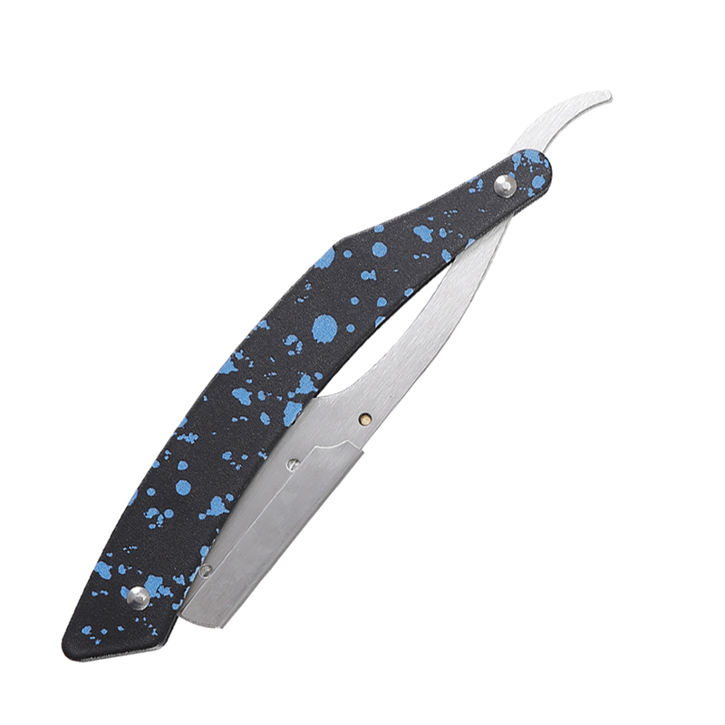 HE-10911 Soporte ligero para maquinilla de afeitar recta de acero inoxidable con acabado texturizado pintado