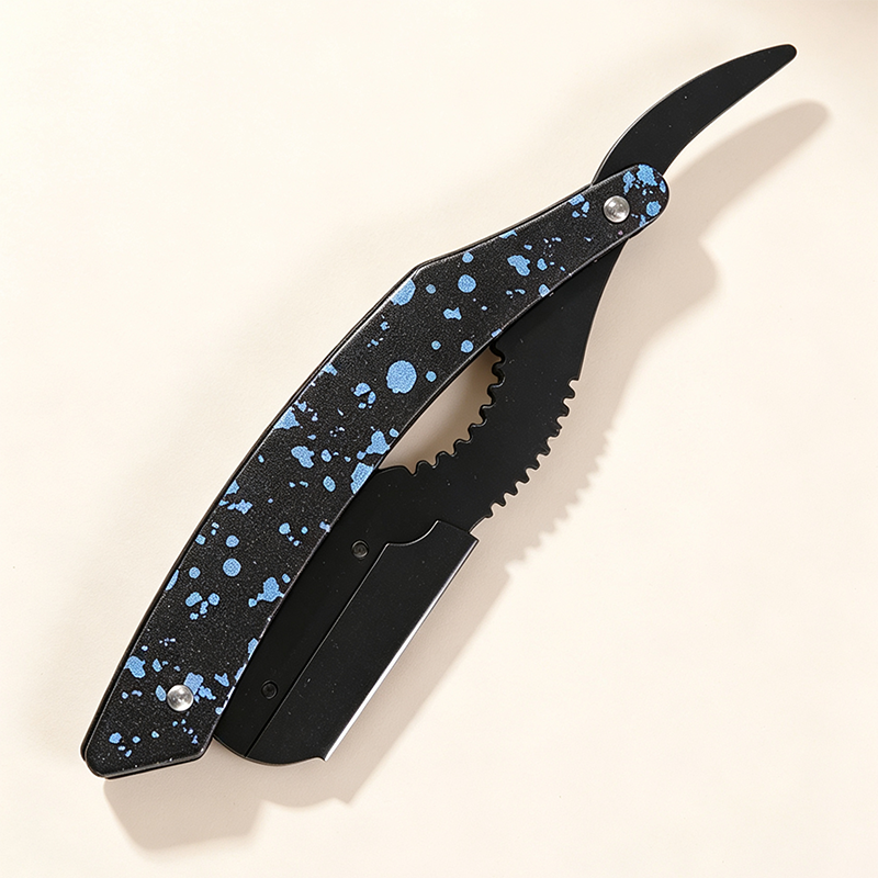 HE-10962 Soporte para maquinilla de afeitar dentado negro mate