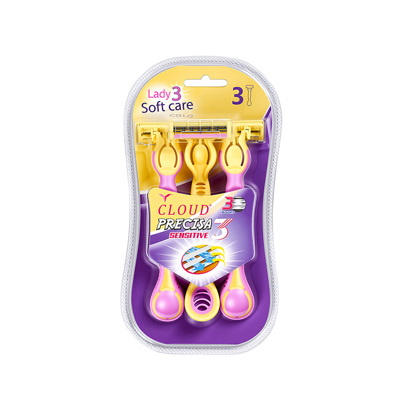 Juego de maquinilla de afeitar manual Lady Soft-Care de 3 piezas