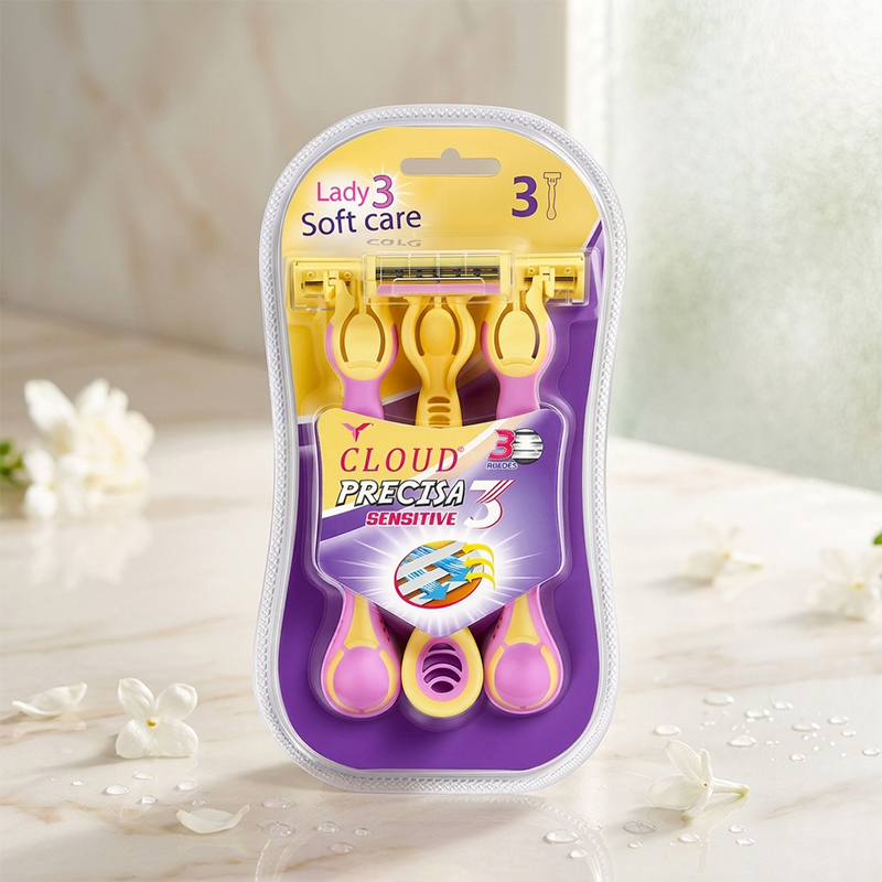 Juego de maquinilla de afeitar manual Lady Soft-Care de 3 piezas